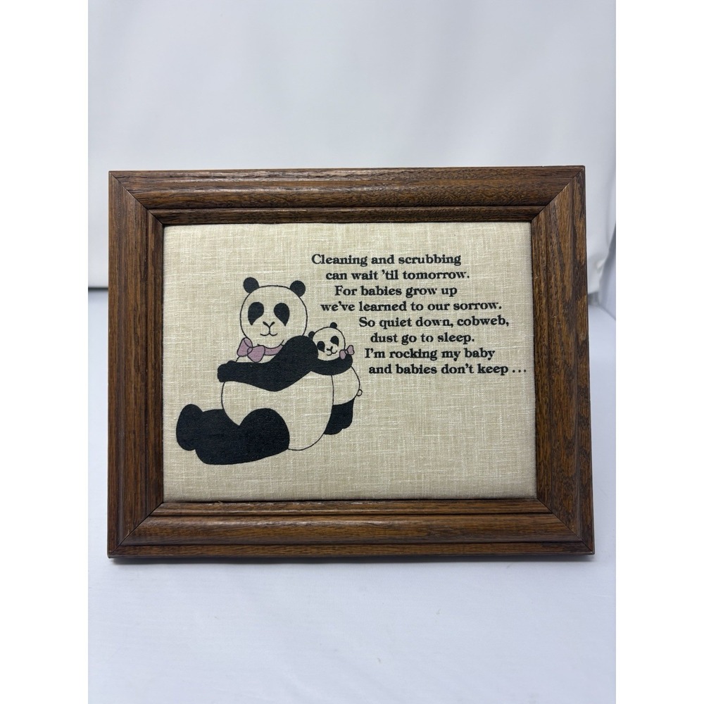 Vintage  "Babies Don't Keep" by Ruth Hulburt Hamilton Wall Decor Panda Nursery